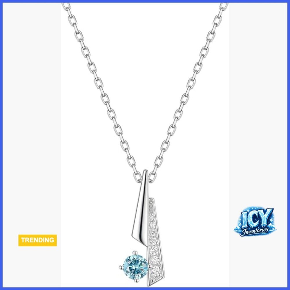 Sterling Silver Lab Grown Diamond Pendant Necklace, 18" Adjustable Chain